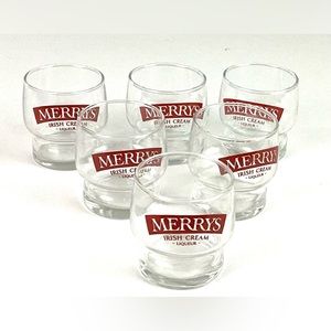 Merrys-Irish cream, liqueur glasses-set of six